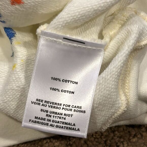 Sub_urban Riot Women’s White Splatter Paint Sweatshirt - Picture 5 of 6